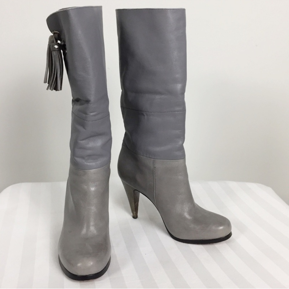 Coach Gray Heeled Boots